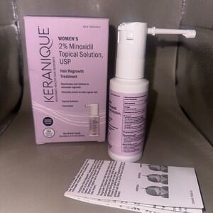 KERANIQUE Women's 2% Minoxidil Topical Solution USP Hair Regrowth Treatment